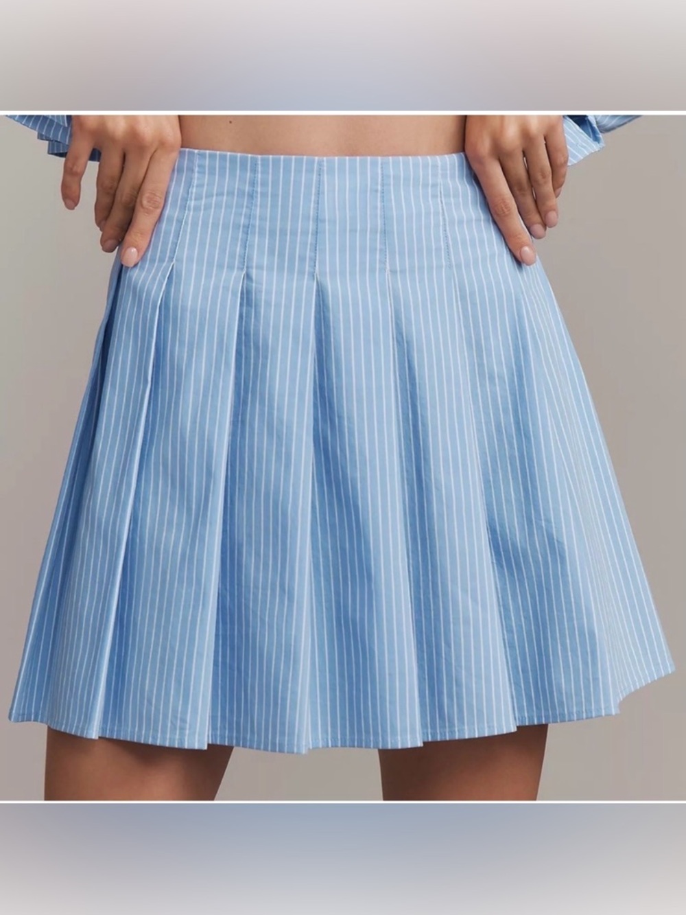 Anthropologie Maeve Pleated Skirt - Light Blue - Size XXS